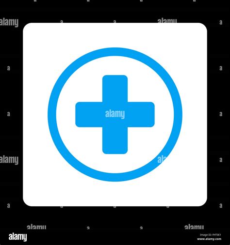 Circled Plus Flat Button Stock Photo Alamy