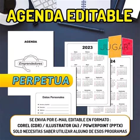 Kit Imprimible Plantilla Agenda Perpetua 100 Editable V1