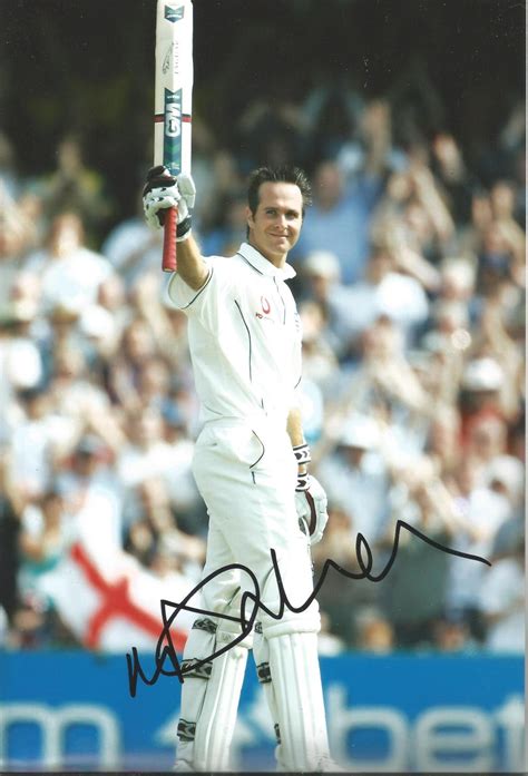 Cricket Michael Vaughan 12x8 signed colour photo pictured in