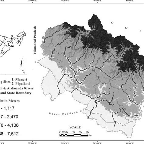 Map of Ganga river basin showing the sample collection site. | Download ...