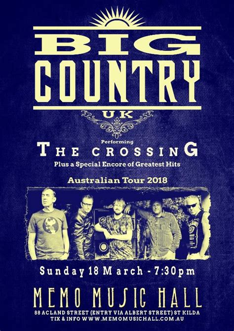 Big Country Reveal Their Favourite Songs Off Their Album The Crossing