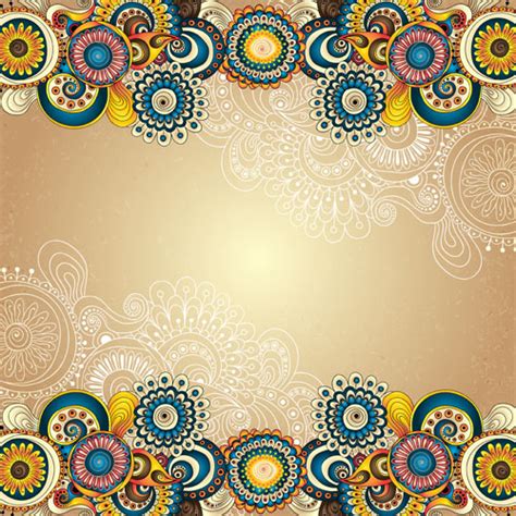 Ethnic pattern styles art background vector 04 free download