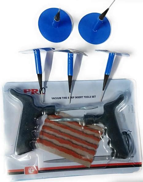 Heavy Tubeless Tyre Puncher Repair Kit With 5 Mushroom Plug Patch