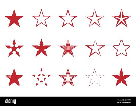 Red star set Stock Vector Image & Art - Alamy