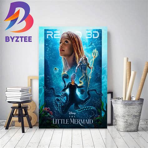 The Little Mermaid 2023 Of Disney RealD 3D Poster Home Decor Poster ...