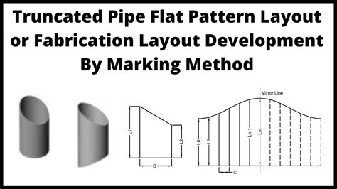 Truncated Pipe Flat Pattern Or Fabrication Layout Development By