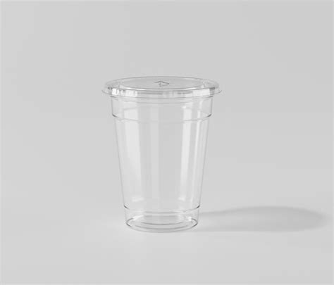 Premium Photo A Realistic Transparent Disposable Ice Cup Plastic Cup