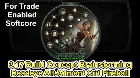 POE 3 17 Build Concept Brainstorming Deadeye Crit Fireball With