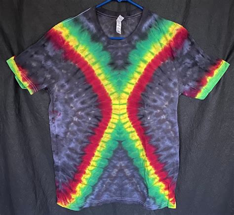 Adult L Jersey Cotton Rasta Tie Dye T Shirt Etsy