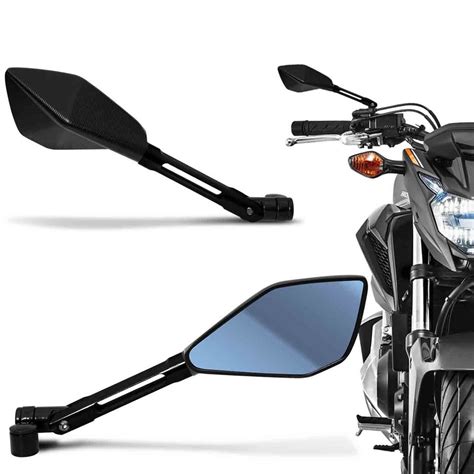 Retrovisor Moto Esportivo Similar Rizoma Tomok 2 Preto Aluminio Par