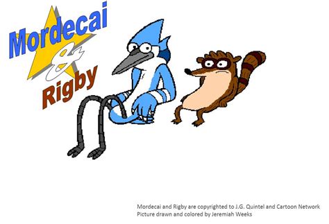 How To Draw Regular Show Mordecai And Rigby