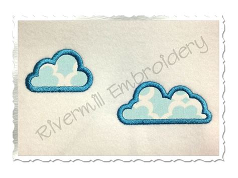 Cloud Applique Machine Embroidery Design - Rivermill Embroidery