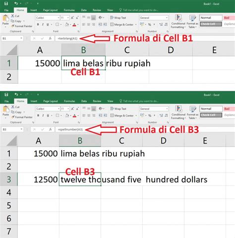 Cara Mengubah Nilai Angka Menjadi Huruf Atau Teks Terbilang Di Excel