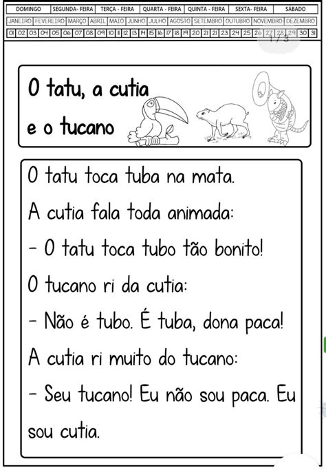 Texto O Tatu Texto Para Educa O Infantil Leitura Para Alfabetiza O