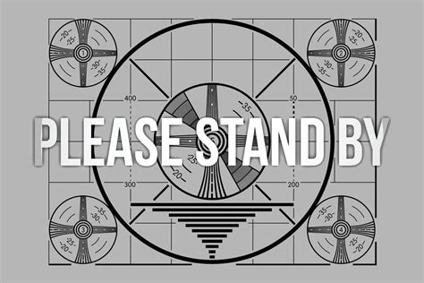 Buy Please Stand By Test Pattern Classic Vintage Tv Broadcast Signal