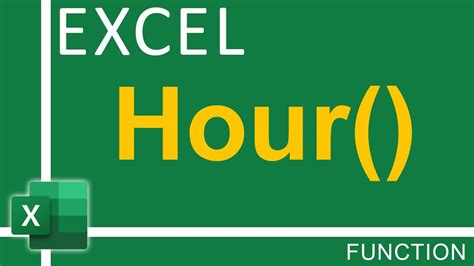 How To Use Excel Hour Function Excel Tutorial For Everyone Youtube