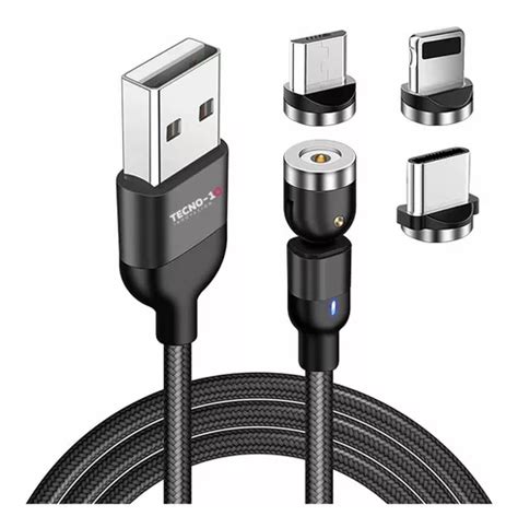 Cable Magnetico En Rotacion Micro Usb Tipo C Iphone Mercadolibre