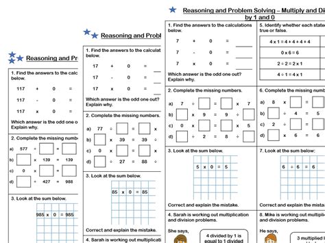 White Rose Maths Year 4 Block 4 Multiply And Divide By 1 And 0 Problem Solving