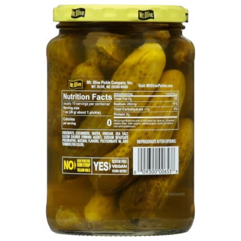 Mt Olive Kosher Baby Dill Pickles With Sea Salt 24 Fl Oz Pick N Save