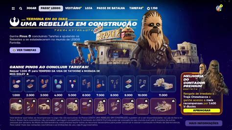 Tarefas Star Wars E Como Desbloquear Os Itens Gr Tis Do Passe Lego Uma