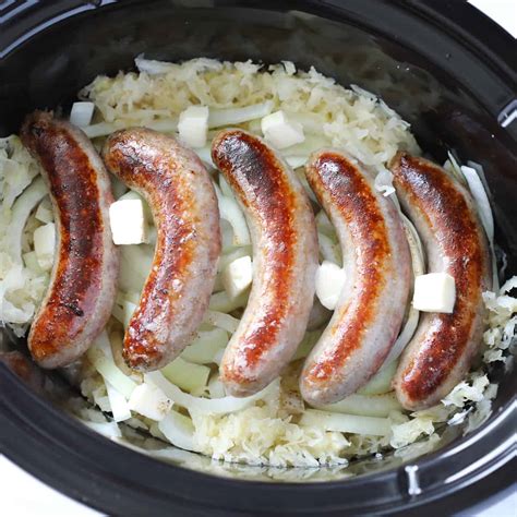 Slow Cooker Crock Pot Bratwurst Recipe | Deporecipe.co