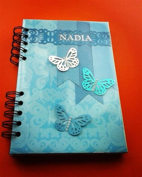 Agenda Tipo Cuaderno Personalizada Con Motivo De Mariposas En Foil