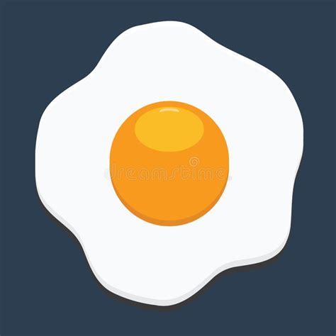 Egg El Icono Frito Del Vector Aislado En El Huevo Revuelto Del Estilo