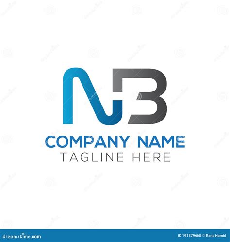 Initial Letter Nb Logo Design Vector Template Creative Abstract Nb