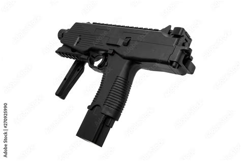 submachine gun isolated on white Stock Photo | Adobe Stock