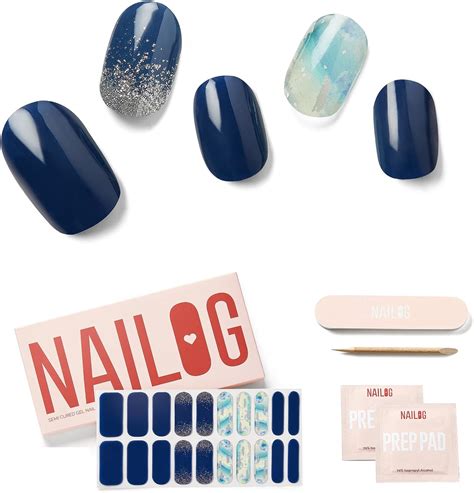 Nailog Semi Cured Gel Nail Strips Extra Long Nail Polish Strips