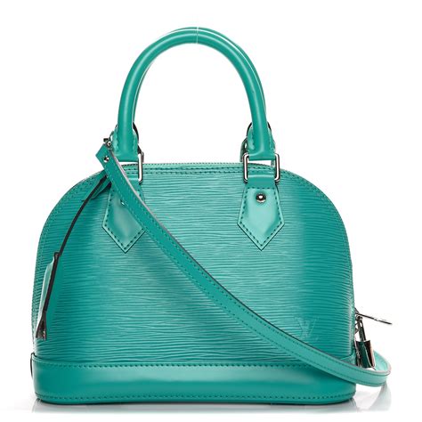 LOUIS VUITTON Epi Alma BB Turquoise 221593