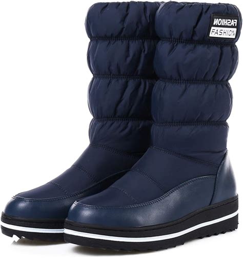 Botas de Nieve de Invierno para Mujer Zapatos cálidos con Punta Redonda