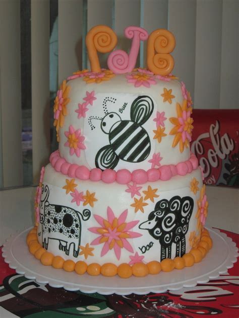 Farm Animal Baby Shower Cake - CakeCentral.com