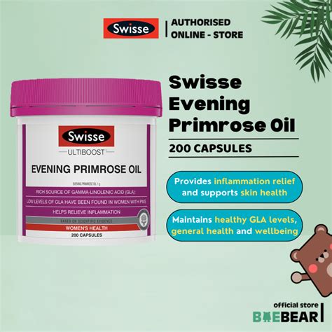 Brand Authorised Swisse Ultiboost Evening Primrose Oil 200 Capsules