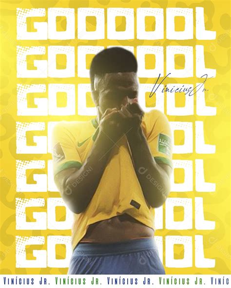 Flyer Jogador De Futebol Vin Cius Jr Social Media Psd Edit Vel