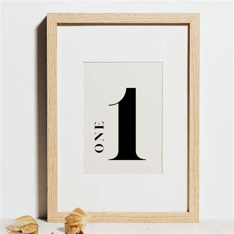 Number 1 Print Monogram Print Number One Wall Art Print Wedding