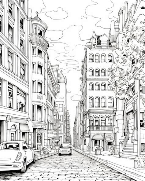 21000 Coloring Page City Pictures