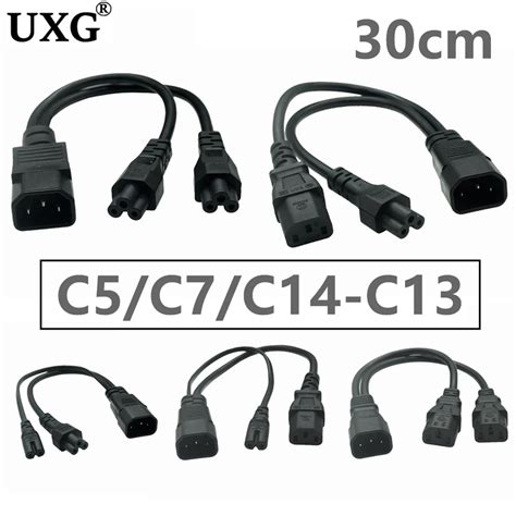 Iec C Male Plug To Xc C C C C Female Y Type Splitter