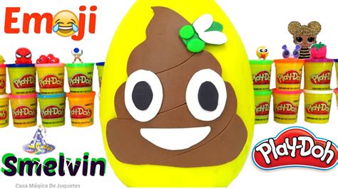 Huevo Sorpresa Gigante De Emoji Caquita Smelvin De Plastilina Play Doh