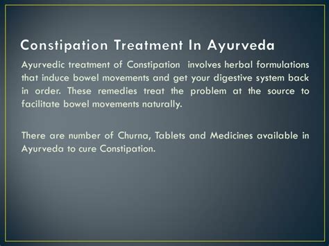 Ppt Best Medicine For Constipation In Ayurveda Powerpoint