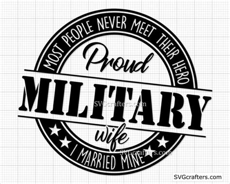 Proud Military Wife Svg Army Svg Navy Wife Svg Military Etsy España