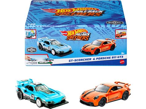 Hot Wheels Pack Coches De Carreras Pull Back Speeders Mattel HPR Juguetilandia