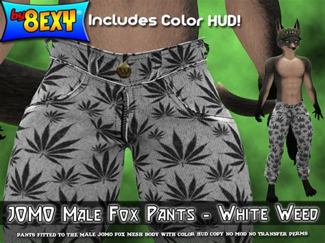 Second Life Marketplace Jomo Male Fox Jean Pants Weed By 8exy