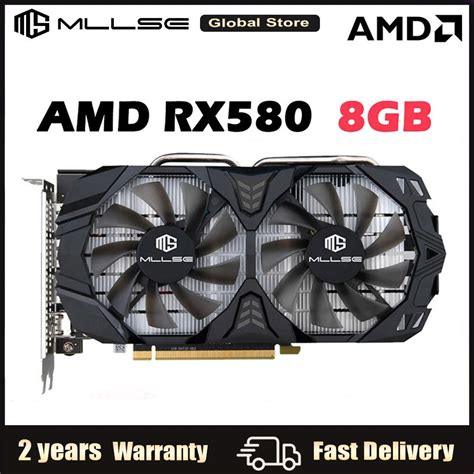 Mllse Graphics Card Amd Rx580 8gb Gaming Gddr5 256bit Pci Express 3 0