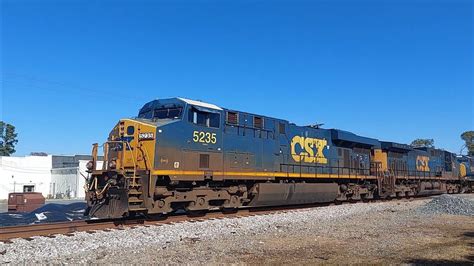 Csx Freight Train M Headed Southbound In Wingate Nc With Csxt