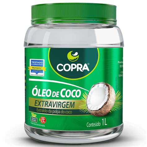 Comprar Óleo de Coco Extra Virgem Sem Glúten Pote 1 Litro Copra Real