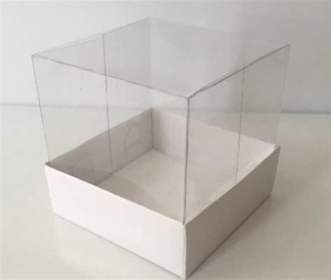 10 Pcs Cardboard Box With Clear Lid Wedding Favor Boxes Etsy