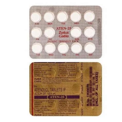 Atenolol Tablets 25 Mg At Rs 28 Stripe Atenolol Tablets In Surat ID