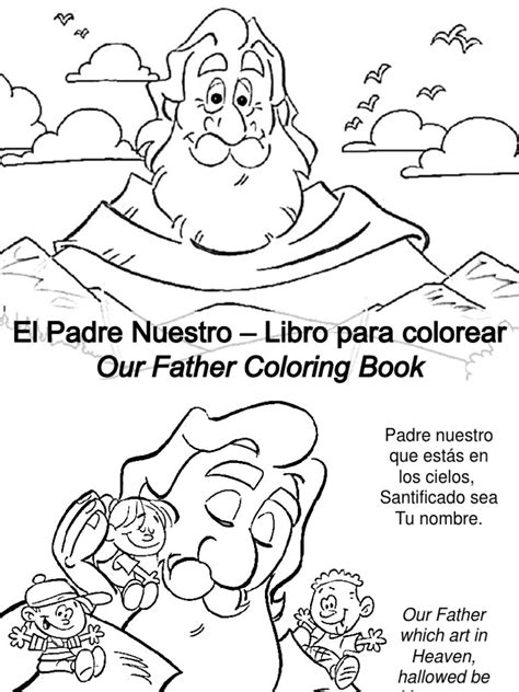 El Padre Nuestro – Libro Para Colorear - Our Father Coloring Book