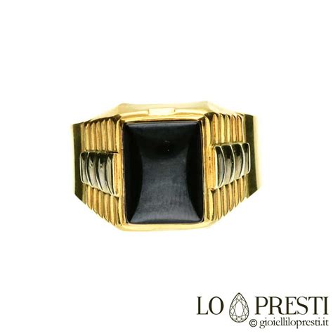 Anello Fascia Chevalier Mignolo Con Onice Gioielli Lo Presti